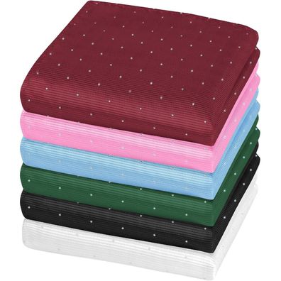 URAQT Herren Einstecktuch 6er Pack Uni Vorgefaltet Pochette Stofftaschentücher