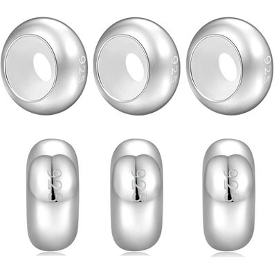 GW Charms Stopper 925 Sterling Silber für Armband mit Gummi Clip Stopper Charms