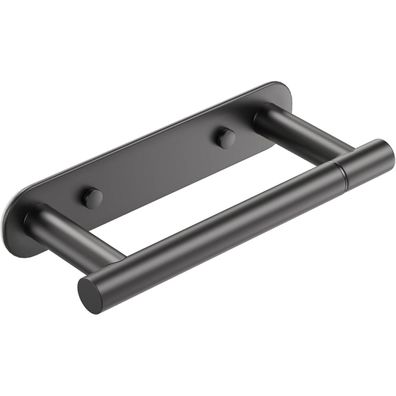 Aikzik Toilettenpapierhalter aus Edelstahl - Schwarz, mit 2 Montagemethoden