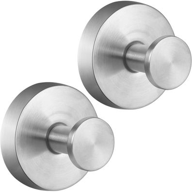 flintronic 2 Stück Silber Wandhaken, Extra Stark Saugnapf Haken ohne Bohren