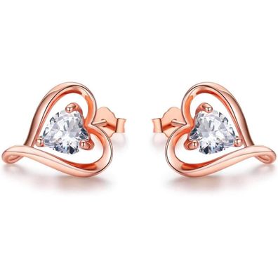LAVUMO Ohrstecker Set Damen Rosegold Silber Gold - Ideale Geschenke für Frauen