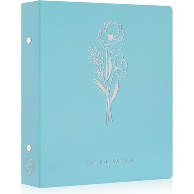 Lanpn Fotoalbum 10x15 Leinen Einsteckalbum für 400 Hochformat Fotos Bilder Teal