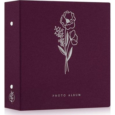 Lanpn Fotoalbum XXL Leinen 10x15 cm für 1000 Fotos - Violett