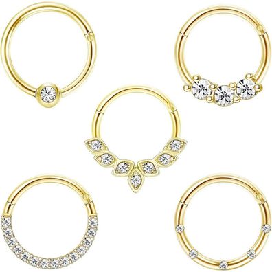 Adramata Daith Ohrringe 16G Edelstahl Knorpel Helix Tragus Nase Hoop Piercing