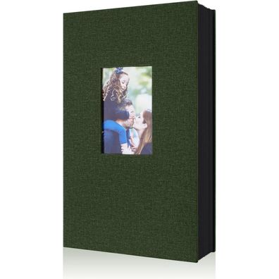 Lanpn Fotoalbum 10x15 cm, 300 Fotos, Leinen Einsteckalbum für Querformat Bilder
