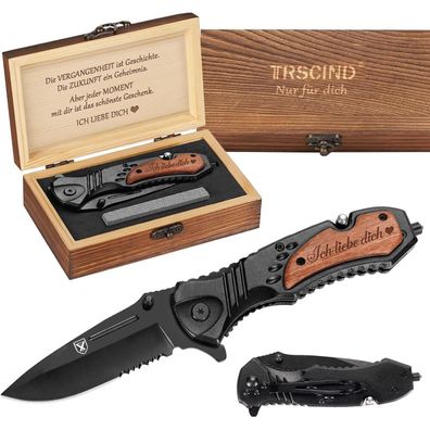 Multitool mit Gravur "Ich liebe dich" - 21 Funktionen für Papa, Ehemann