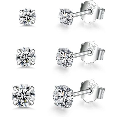 Huabola CALYN 925 Sterling Silber Ohrstecker Set für Damen, hypoallergen