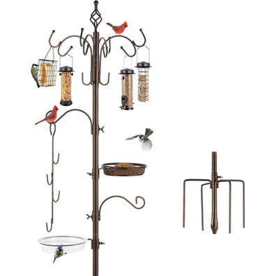 Deluxe Vogelfutterstation Kit Multi Feeder mit Metall Talg Feeder Vogeltränke