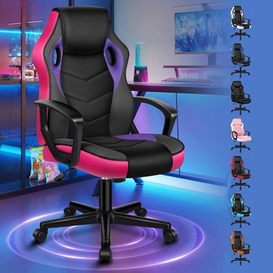 Alfordson Gaming-Stuhl Mega Serie, ergonomischer Schreibtischstuhl aus PU-Leder