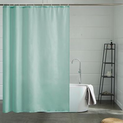 Furlinic Schmaler Duschvorhang Minzgrün 150x180 cm - Wasserabweisend