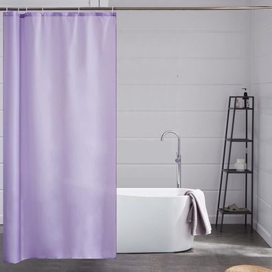 Furlinic Schmaler Duschvorhang Lila 100x200 cm - Wasserabweisend