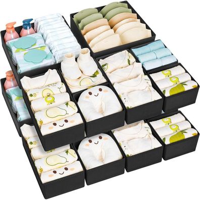 Homsorout Schubladen Organizer 15er Set - Faltbare Aufbewahrungsboxen für
