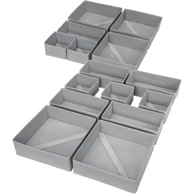 Homsorout 15er Set Faltbare Aufbewahrungsboxen für Schubladen, Kleiderschrank