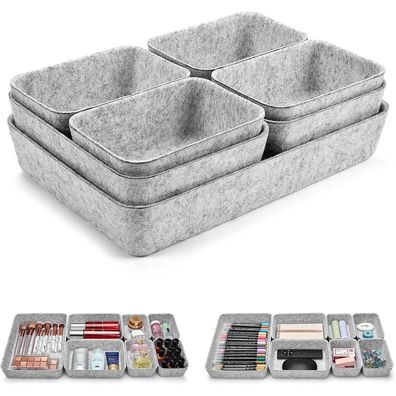 Eurhomewit 14 Stück Schubladen Organizer aus Filz für Büro, Schminktisch, Home