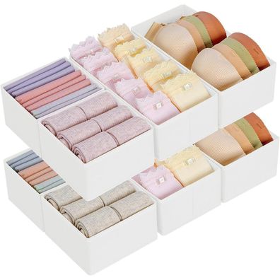 Homsorout Schubladen Organizer Set (8 Stück) - Faltbare Aufbewahrungsboxen für