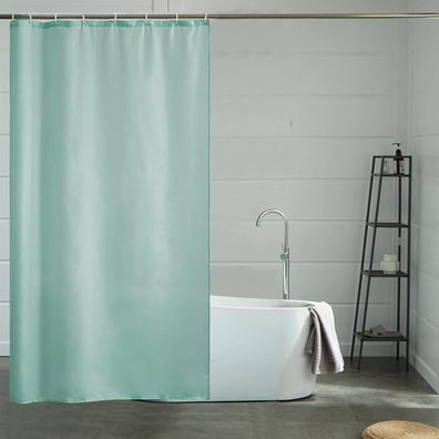 Furlinic Duschvorhang Textil 120x180 cm Minzgrün - Wasserabweisend