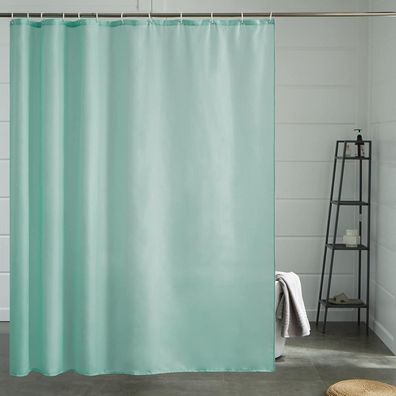 Furlinic Duschvorhang Minzgrün 200x200cm - Anti-Schimmel Textil Badvorhang