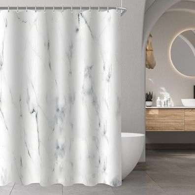 Lerores Duschvorhang 120x200cm Marmoroptik - Wasserdicht, Antischimmel