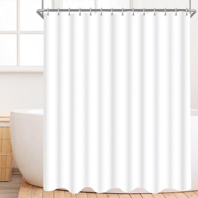 Lerores Duschvorhang 120x180cm Reinweiß - Wasserabweisend, Antischimmel