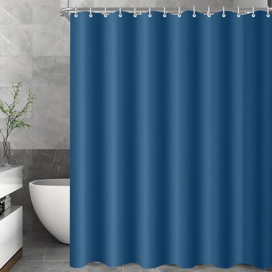Lerores Duschvorhang 100x200 cm Dunkelblau - Beschwerter Saum, Antischimmel