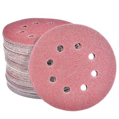 Taspire 100 Stück Exzenterschleifpapier 125mm Klett, 8 Loch Schleifscheiben