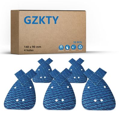 GZKTY 70tlg Schleifpapier für Black & Decker Mouse Dreieckschleifer, 7
