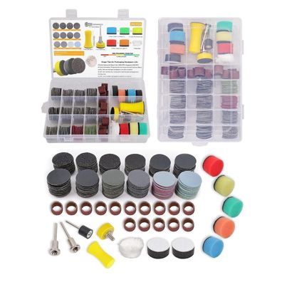 268tlg. 25mm Schleifscheiben Klett-Set für Dremel, Nass/Trocken, 60-10000