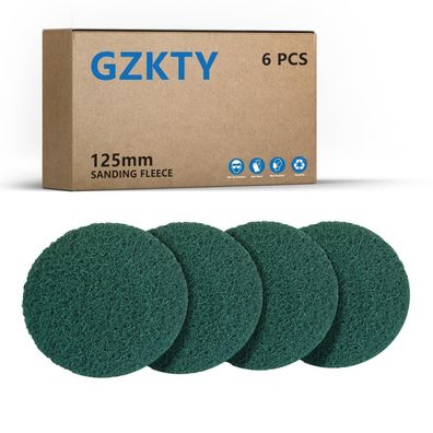 GZKTY 6Stk Schleifvliese 125 mm Klett P80-100 Körnung für Exzenterschleifer