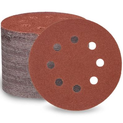 LESNIC 120 Körnung Schleifscheiben 100 Stück, 125mm 8 Löcher
