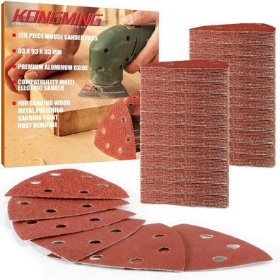 Kongming Schleifpapier Dreieckschleifer Klett 120 Stück Körnung MIX für