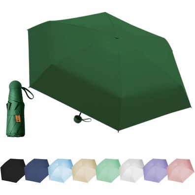 Eepluyty Mini-Regenschirm, Sechs-Knochen-Regenschirm, UV-Schutz und
