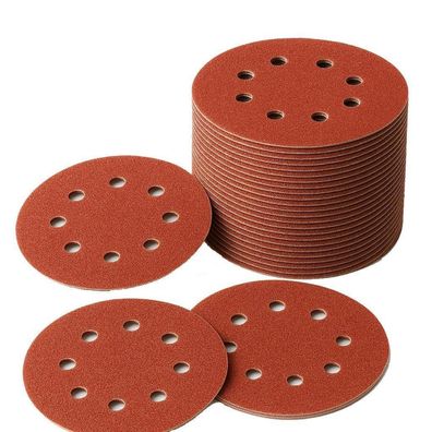 LESNIC 125mm Schleifscheiben 80 Körnung, 50 Stück Klett-Schleifpapier für