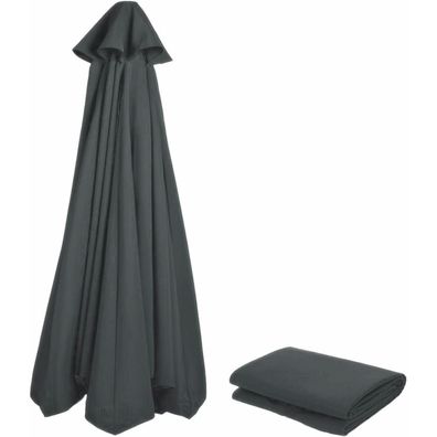 Nafgqiy Sonnenschirm Ersatzbezug 250cm 8 Streben Anthrazit - UV Schutz 80