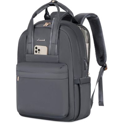 Lovevook Damen Laptop Rucksack 15,6 Zoll, wasserdicht, mit USB Ladeanschluss