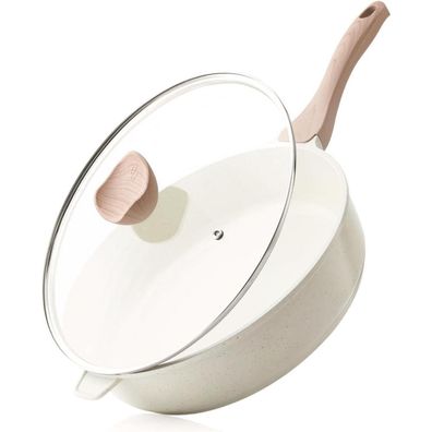 Kordisen Antihaft-Keramik-Bratpfanne mit Deckel, 30 cm, für alle Herdarten