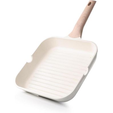 Kordisen Antihaft Grillpfanne 24 cm Quadratisch für Induktion mit Ausgießern