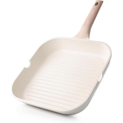 Kordisen Antihaft Grillpfanne 28 cm Quadratisch für Induktion, mit Ausgießern