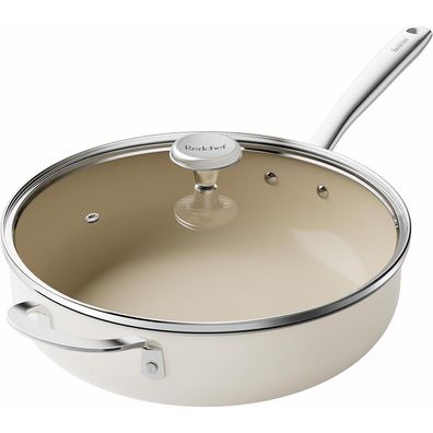 Redchef Keramik Bratpfanne 28cm mit Deckel, Antihaft, Induktion, Backofenfest