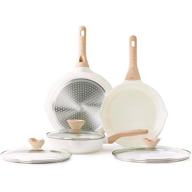 Kordisen Keramikpfannen Set mit Deckel, 3-teilig (24/28/32 cm), Antihaft
