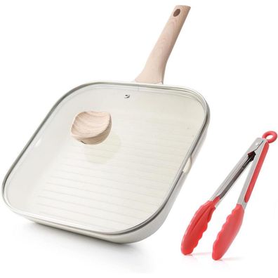 Kordisen Grillpfanne Induktion 28 cm mit Deckel - Quadratisch
