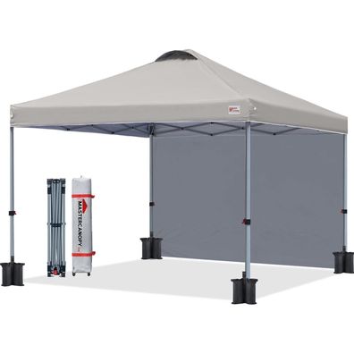 Mastercanopy Pop-up Faltpavillon 2,5 x 2,5 m mit Entlüftung und 1 Seitenwand