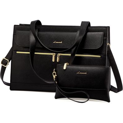 Lovevook Laptoptasche 15,6 Zoll Shopper Tasche Damen Groß Aktentasche Lederoptik