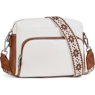 Muiikola Umhängetasche Damen Klein, Crossbody Bag PU Leder, verstellbarer