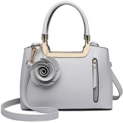 Miss Lulu Damen Handtasche Elegant Kunstleder Retro Henkeltasche Schultertasche