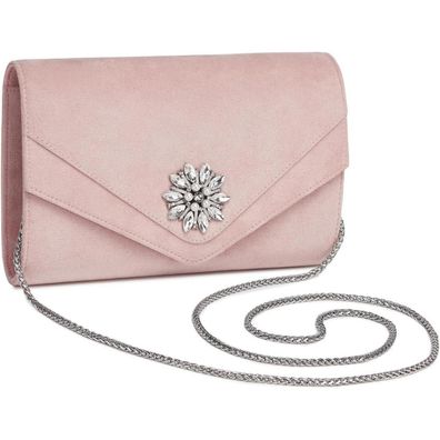 Miss Lulu Clutch Damen Umhängetasche in Lederoptik-Optik, leicht, ideal für