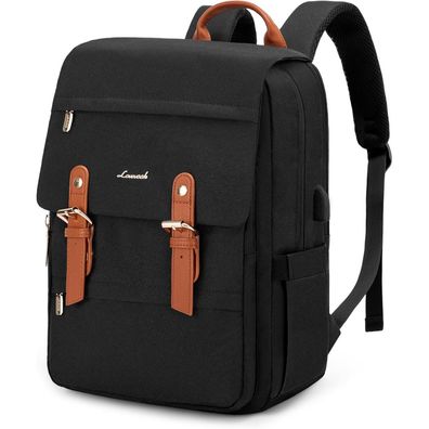 Lovevook Rucksack Damen Herren, wasserdichter Travel Backpack mit Laptopfach 17