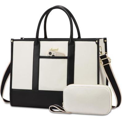 Lovevook Laptoptasche Damen 17 Zoll, wasserdichte Arbeitstasche, große
