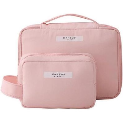 Aucuu Kosmetiktasche 2 Stück (Rosa) - Wasserdichte Make-up-Tasche
