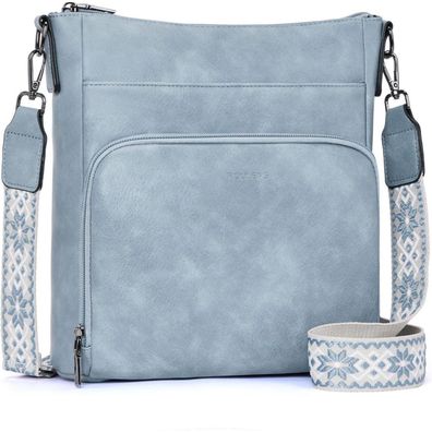 Roulens Umhängetaschen Damen Mittelgroße Crossbody Bag aus weichem veganem