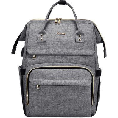 Lovevook Damen Laptop Rucksack 17 Zoll Grau - Wasserdicht, mit USB